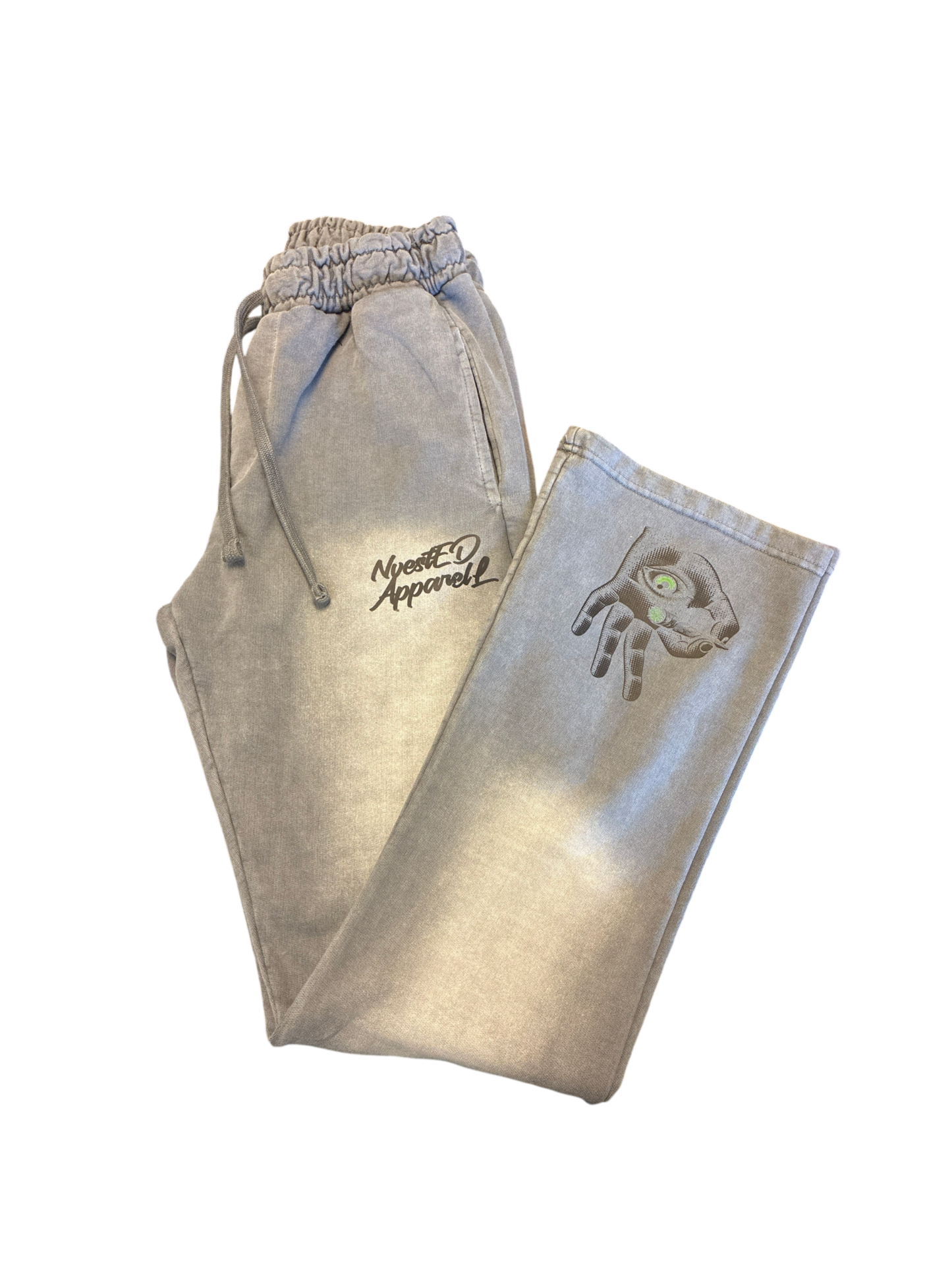 NvestED Apparel – Stone Grey Stack Bottoms Sweatsuit